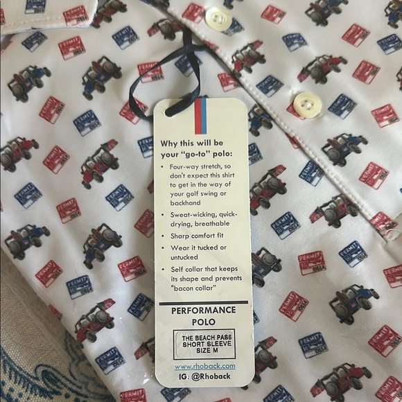 Rhoback Beach Pass Performance Polo - Picture 3 of 5